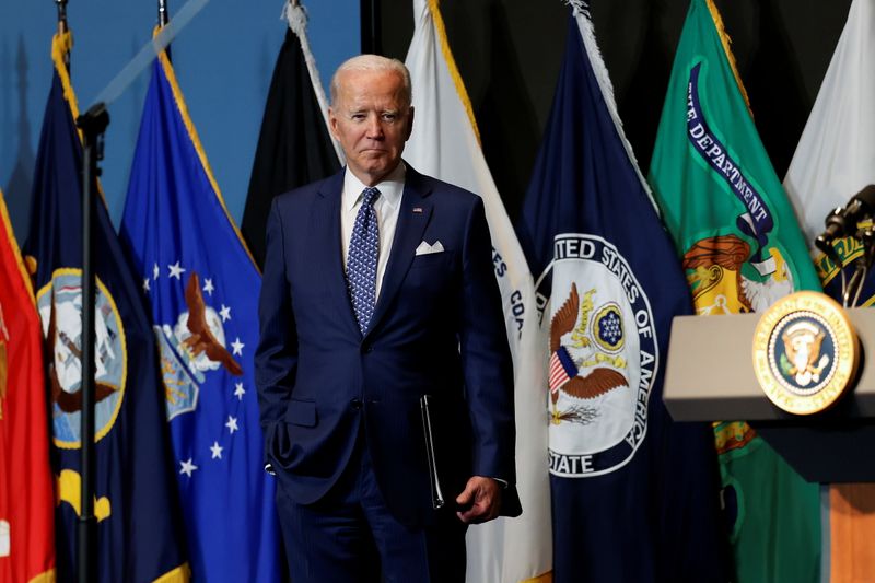 U.S. President Joe Biden visits Office of the Director of