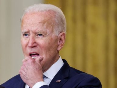 FILE PHOTO:  U.S. President Biden discusses administration efforts to
