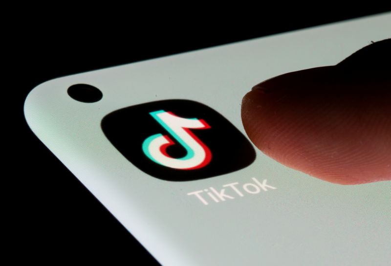 FILE PHOTO: TikTok app is seen on a smartphone in