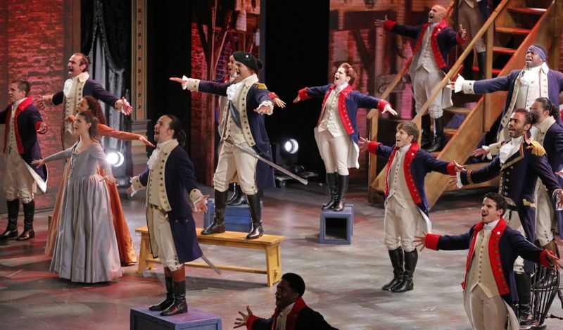 FILE PHOTO: Lin-Manuel Miranda from “Hamilton” performs with the cast