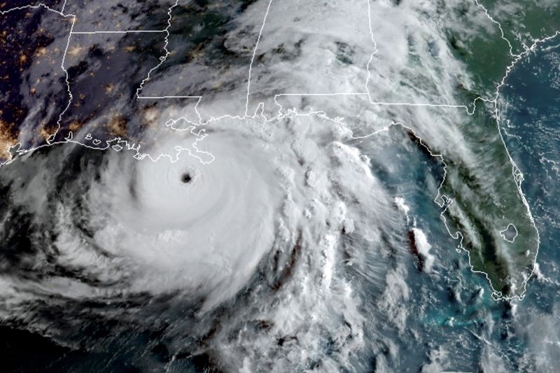 FILE PHOTO: Satellite image of Hurricane Ida