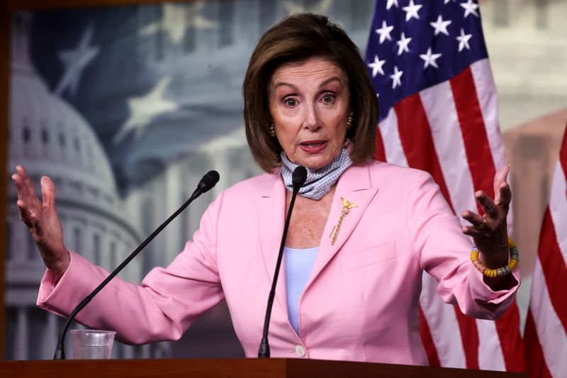 U.S. House Speaker Pelosi holds a news conference at the