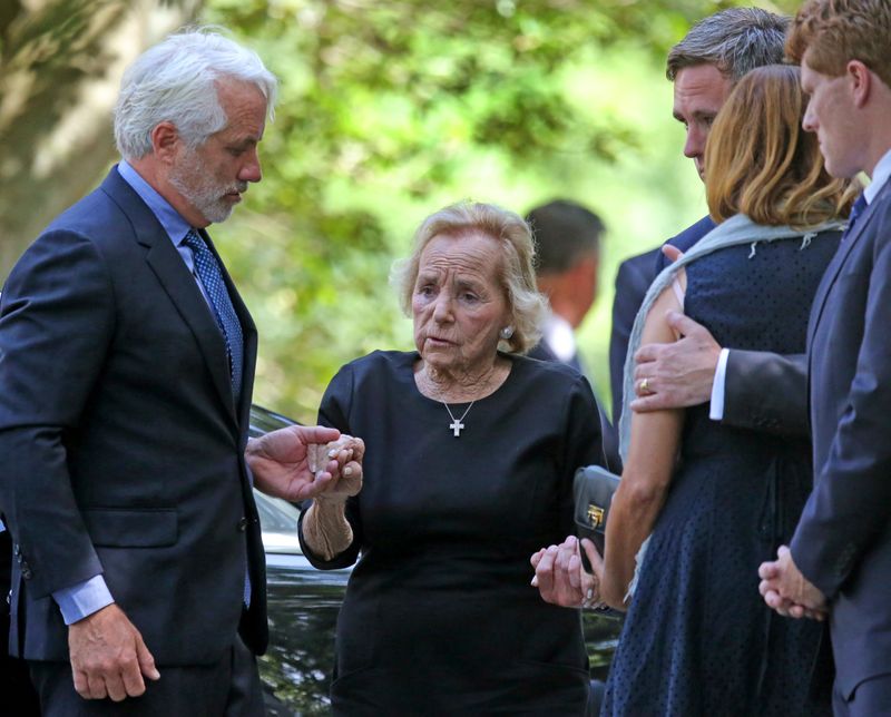 FILE PHOTO: Ethel Kennedy is helped to the church at