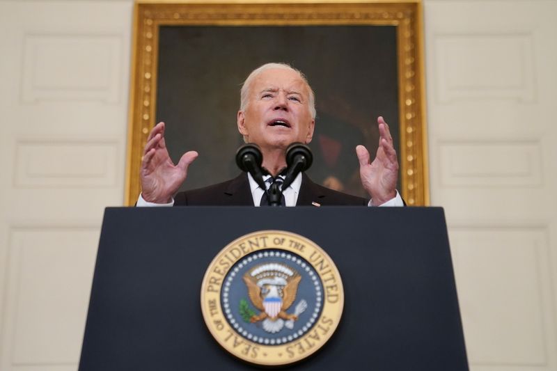 U.S. President Joe Biden delivers remarks on the Delta variant