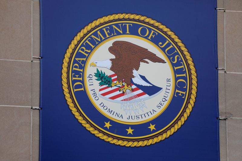 The crest of the United States Department of Justice (DOJ)
