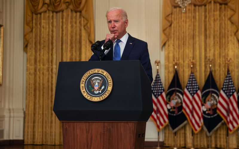 U.S. President Joe Biden speaks about the economy at the