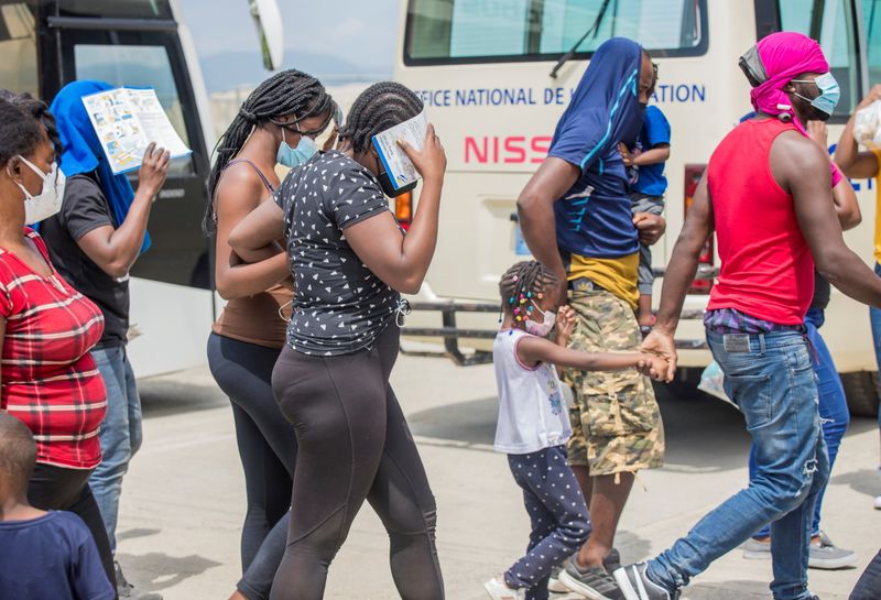 FILE PHOTO: Haitian migrants flown out of Texas border city