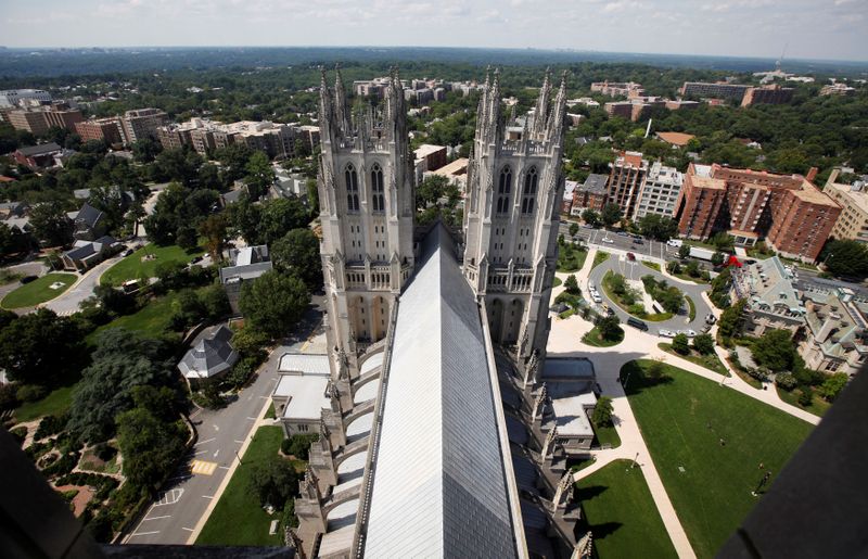 FILE PHOTO: The west front of Washington’s National Cathedral is
