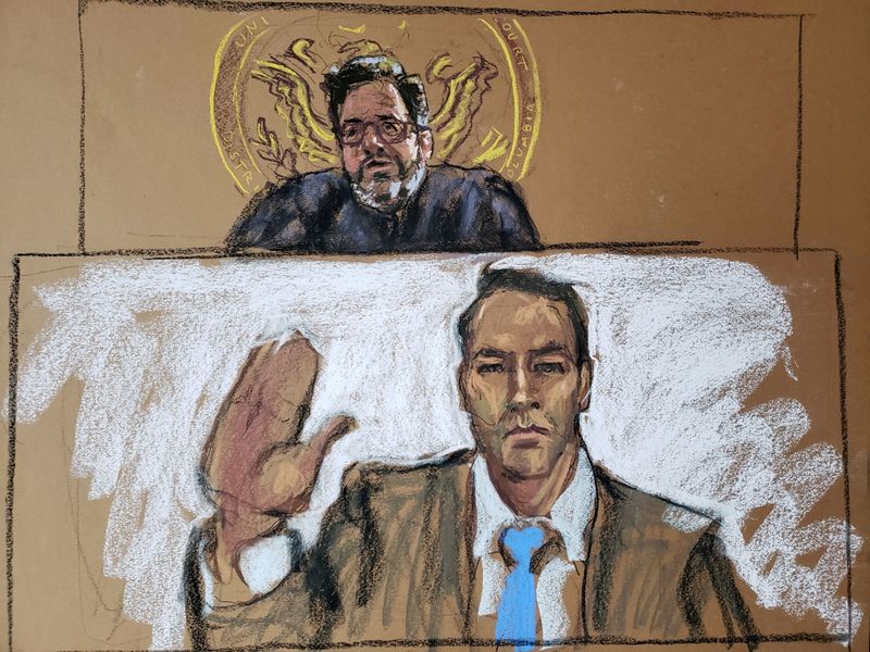 FILE PHOTO: Court sketch of Keller virtual hearing at DC