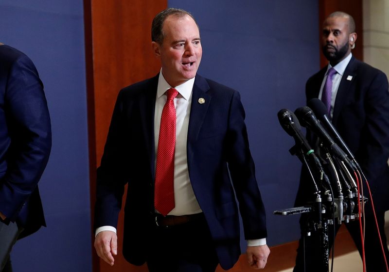FILE PHOTO: Rep. Adam Schiff arrives for national security briefing