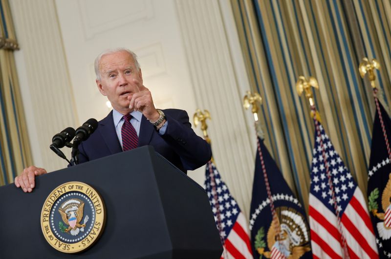 U.S. President Joe Biden delivers remarks on the U.S. debt