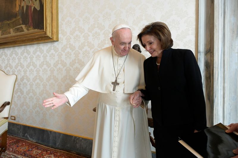 U.S. Speaker of the House Nancy Pelosi meets with Pope
