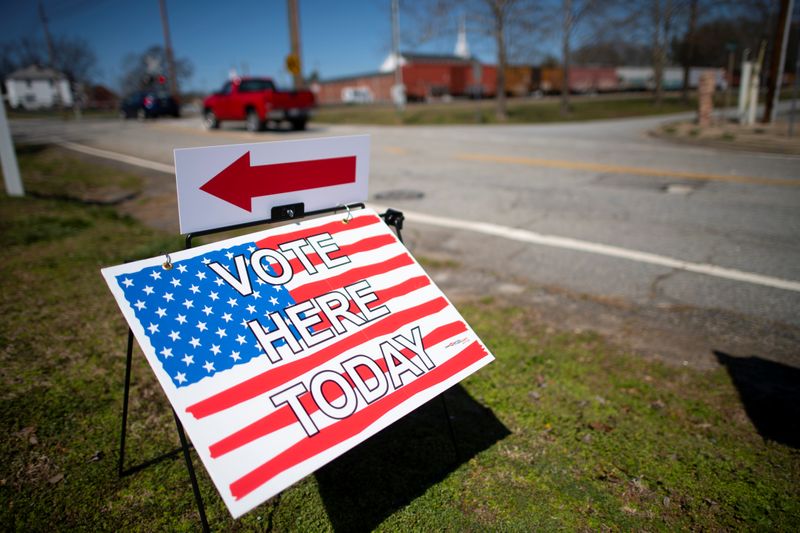 FILE PHOTO: Voting during the South Carolina Presidential Primary