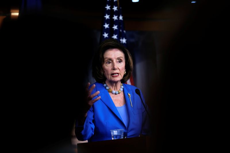 U.S. House Speaker Nancy Pelosi (D-CA) holds her weekly news