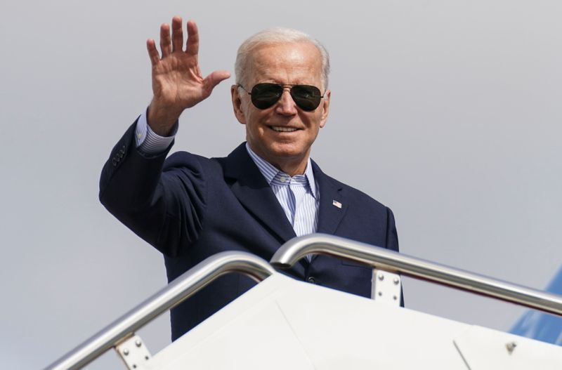 U.S. President Joe Biden departs Washington on travel to Italy