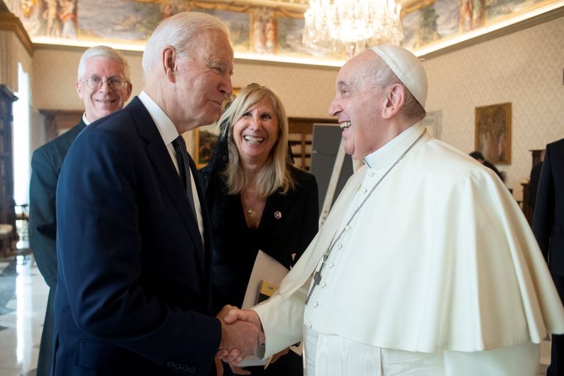 Pope Francis meets U.S. President Joe Biden at the Vatican