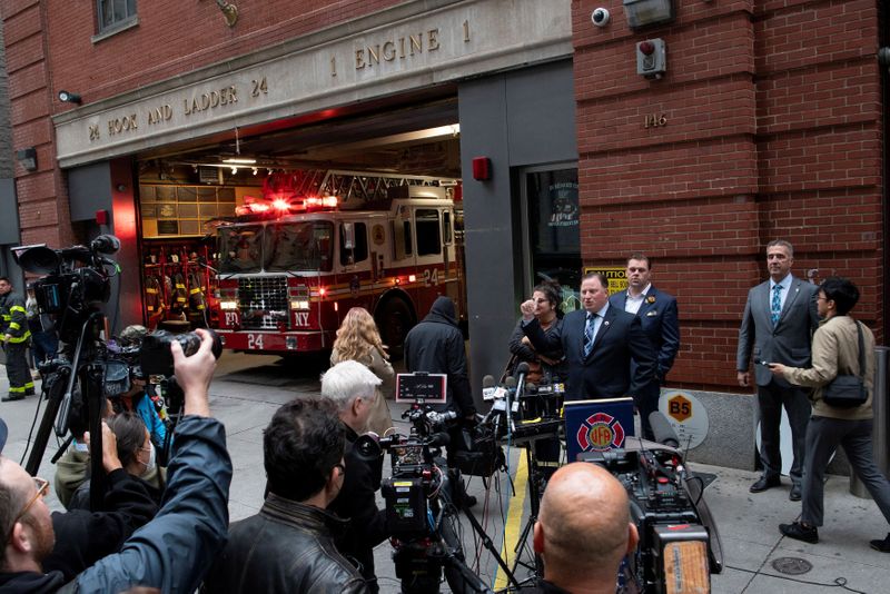FILE PHOTO: FDNY holds news conference at Ladder 24 on