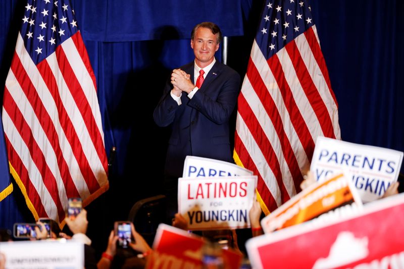 Republican Glenn Youngkin holds election night event in race for
