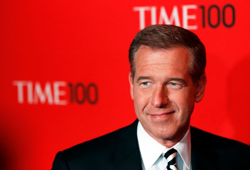 Television personality Brian Williams arrives at the Time 100 Gala
