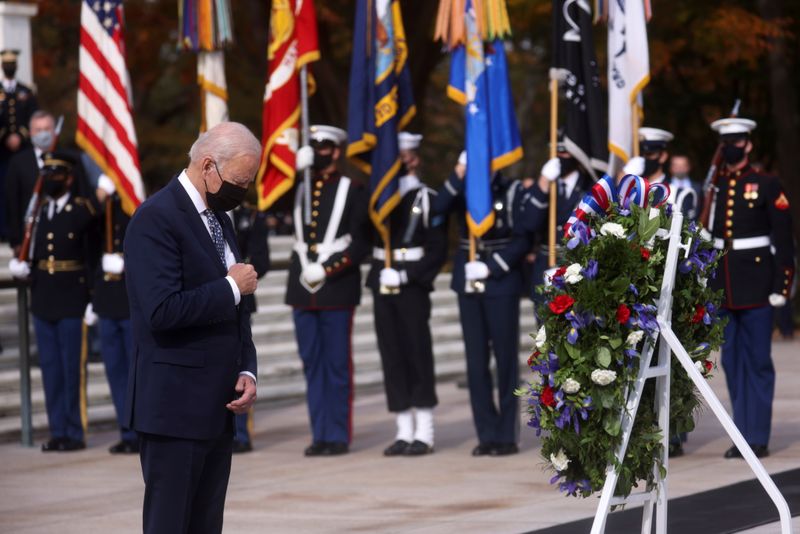 U.S. President Biden marks Veterans Day in Arlington