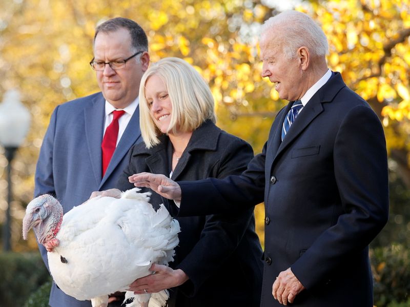 U.S. President Joe Biden hosts the 74th National Thanksgiving Turkey