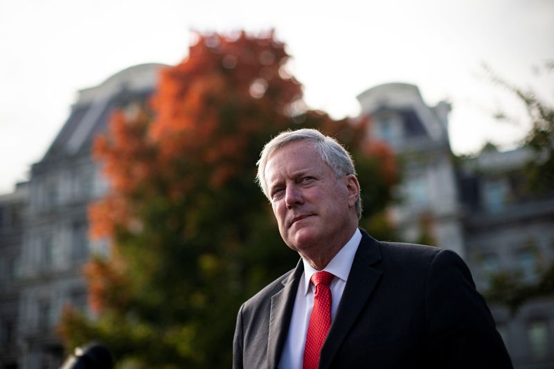 White House Chief of Staff Mark Meadows speaks to reporters