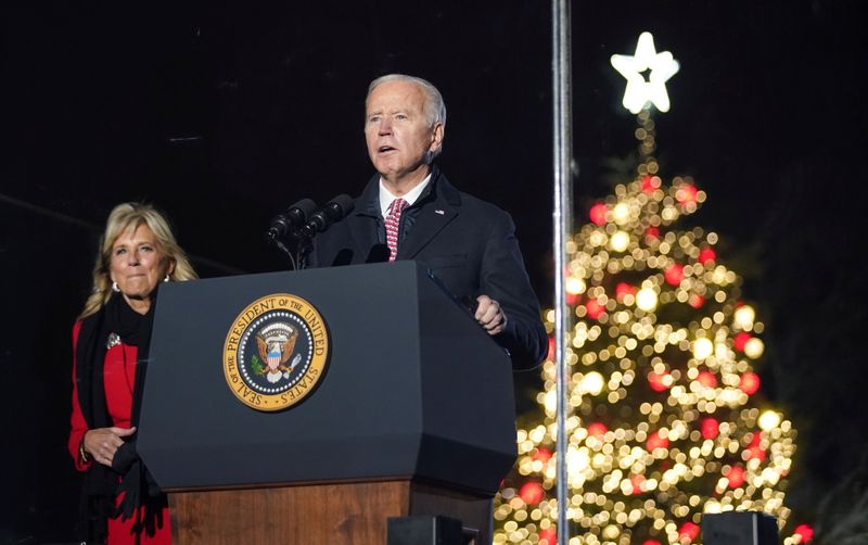 Biden attends the National Christmas Tree Lighting show in Washington