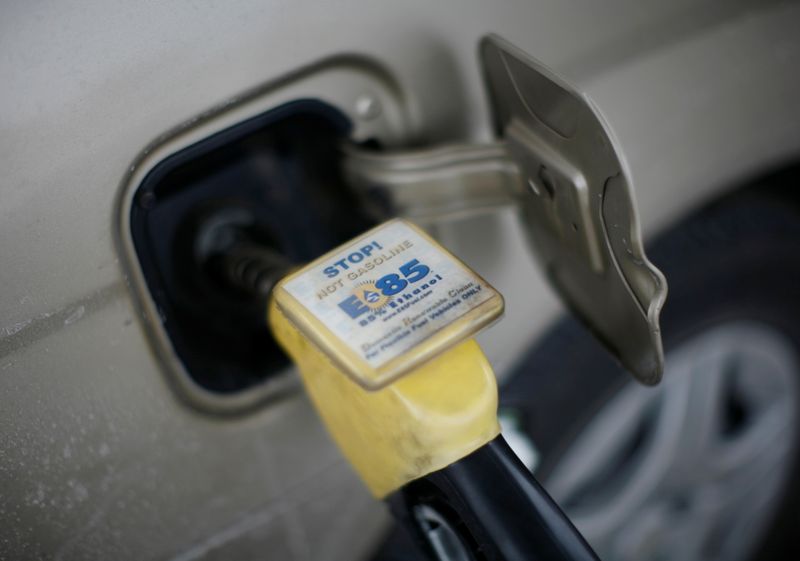 FILE PHOTO: E85 Ethanol biodiesel fuel is shown being pumped