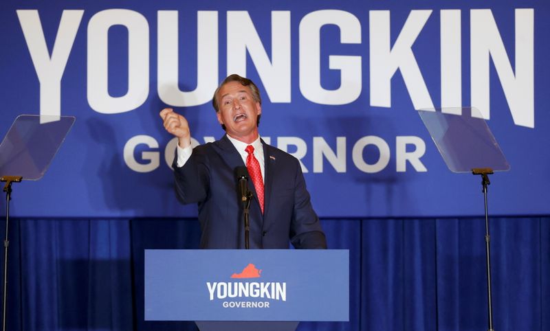 FILE PHOTO: Republican Glenn Youngkin holds election night event in