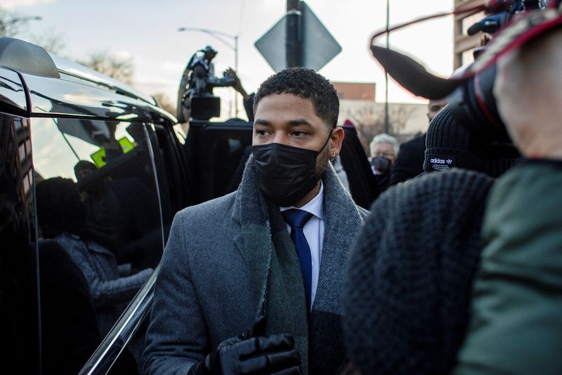 Former “Empire” actor Jussie Smollett leaves court during his trial