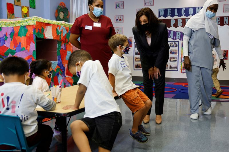 U.S. Vice President Harris visits CentroNia, a bilingual early childhood