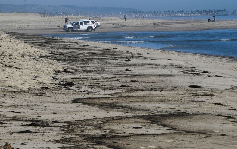 Oil spill off the coast of California has come ashore