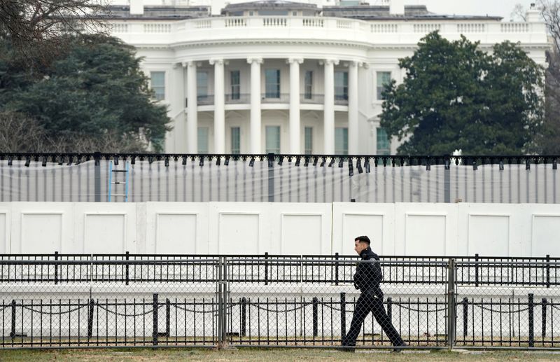 FILE PHOTO: Security fencing at the White House in Washington