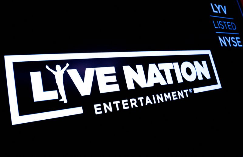 The logo for Live Nation Entertainment is displayed on a