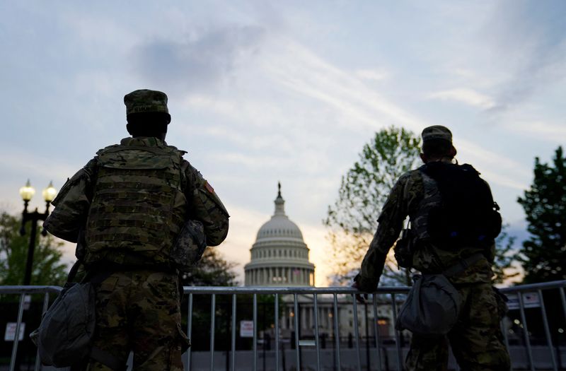 Security on U.S. Capitol grounds ahead of President Joe Biden’s
