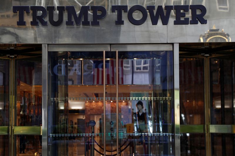 The entrance to Trump Tower on 5th Avenue is pictured