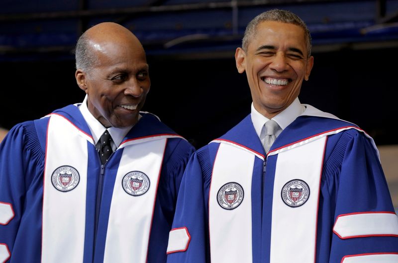 FILE PHOTO: U.S. President Barack Obama smiles as he speaks