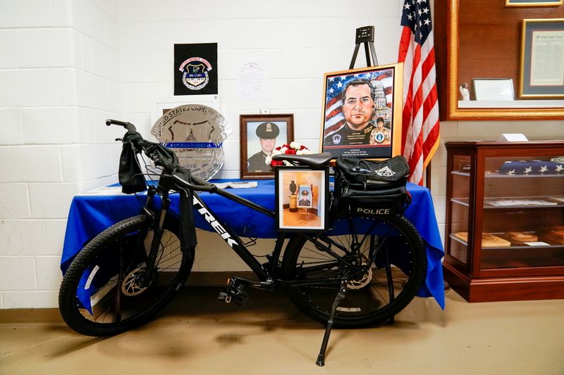 FILE PHOTO: A memorial to Capitol Police Officer Brian Sicknick