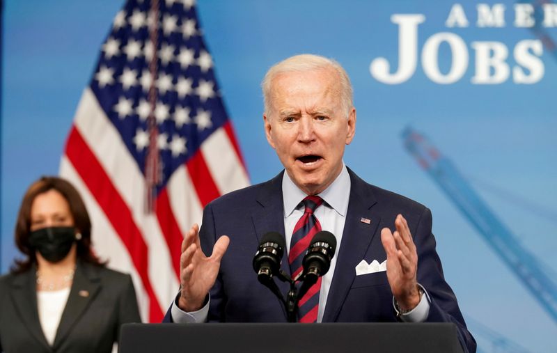 FILE PHOTO: President Biden speaks about jobs and the economy