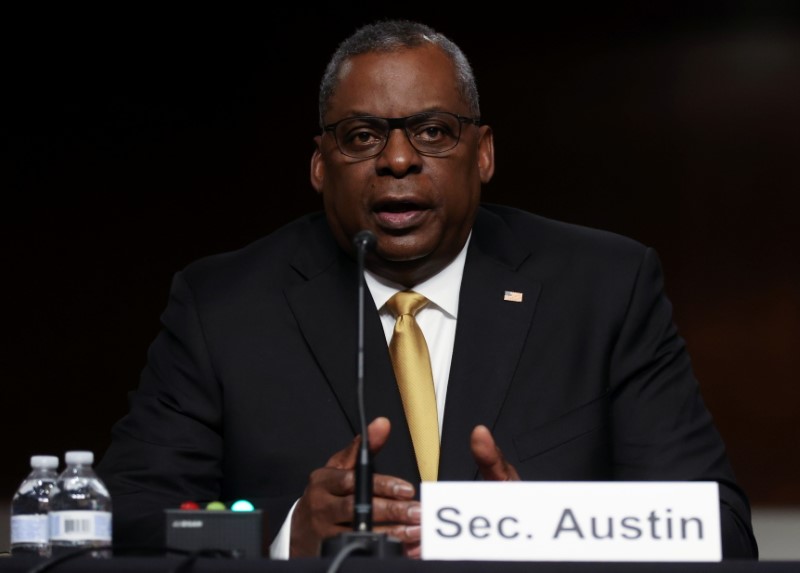 FILE PHOTO: U.S. Secretary of Defense Austin testifies before a