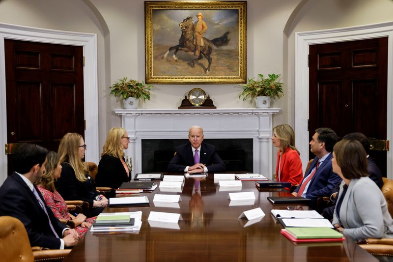 U.S. President Biden meets with FEMA Administrator Criswell at the