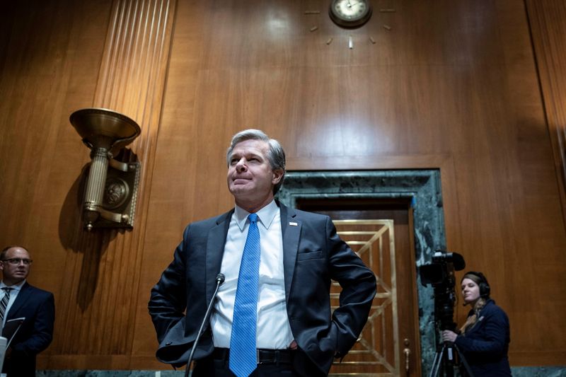 FBI Director Wray testifies before Senate Appropriations Subcommittee in Washington