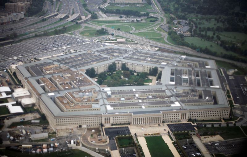 FILE PHOTO: Aerial view of the United States military headquarters,