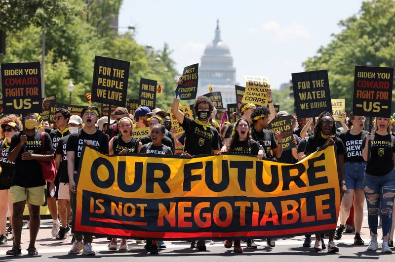 Environmental activists march on White House over climate change, in
