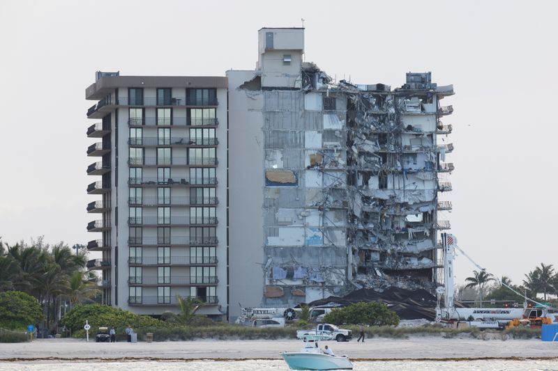 FILE PHOTO: Partial collapse of residential building in Surfside