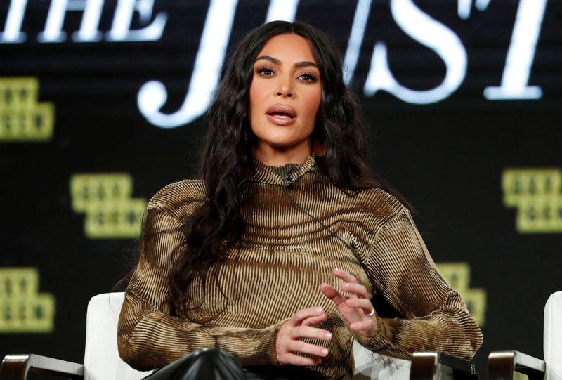 Television personality Kardashian attends a panel for the documentary “Kim