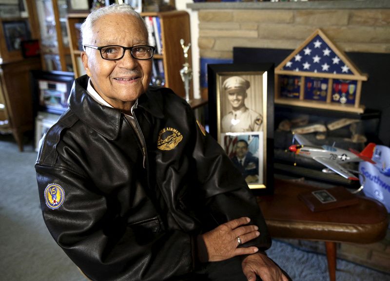 FILE PHOTO: Tuskegee airman and U.S. Air Force fighter pilot