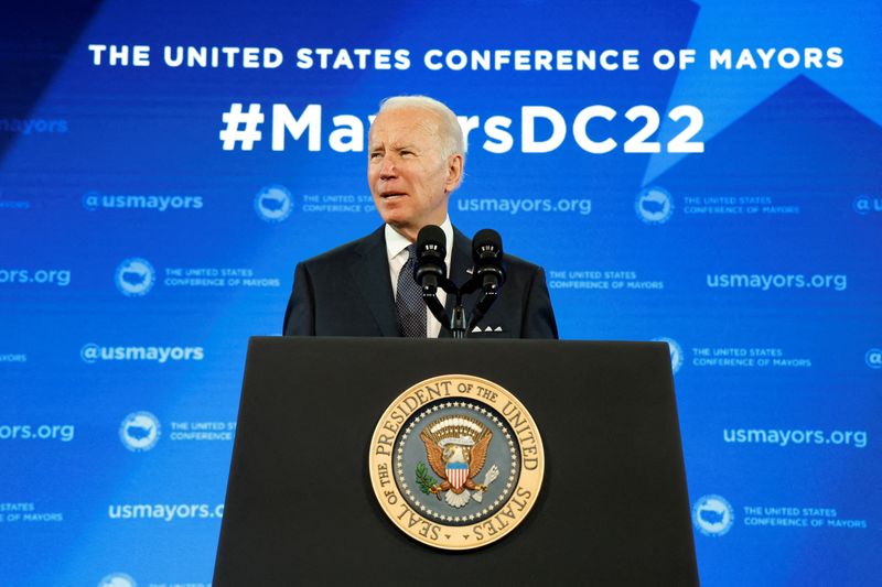 U.S. President Biden makes remarks at the U.S. Conference of