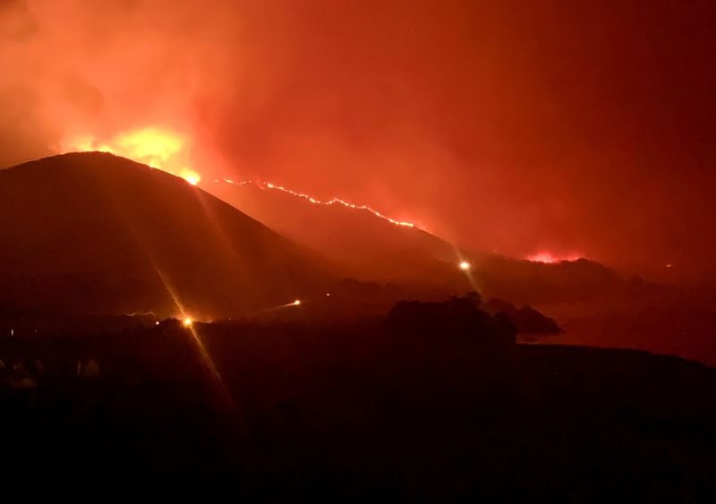 Wildfire burns in Rocky Point, Monterey County