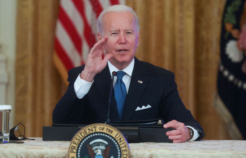 U.S. President Joe Biden meets with his Competition Council at